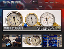 Tablet Screenshot of metrichydraulics.com